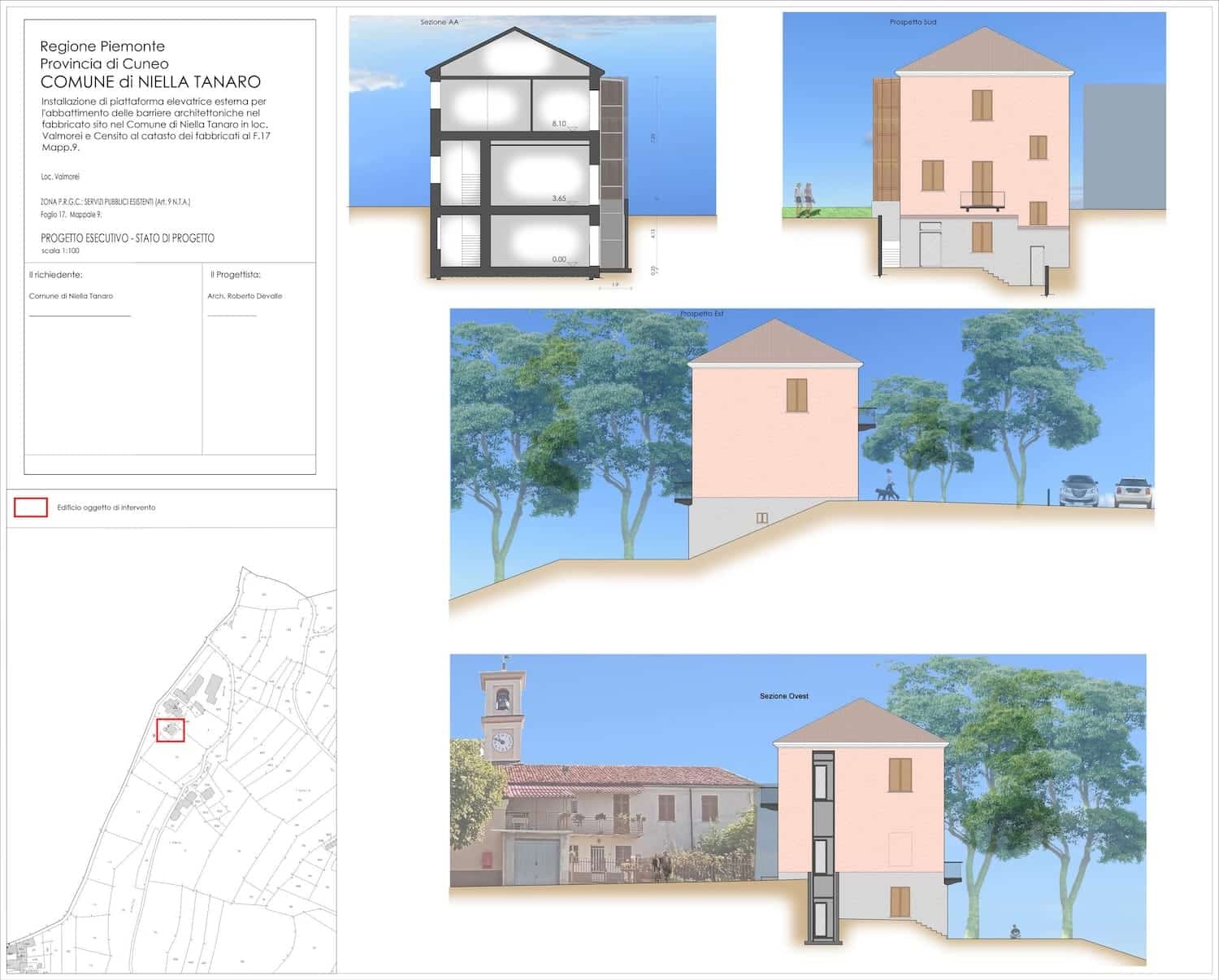 Realizzazione ascensore – Borgata San Teobaldo Niella Tanaro