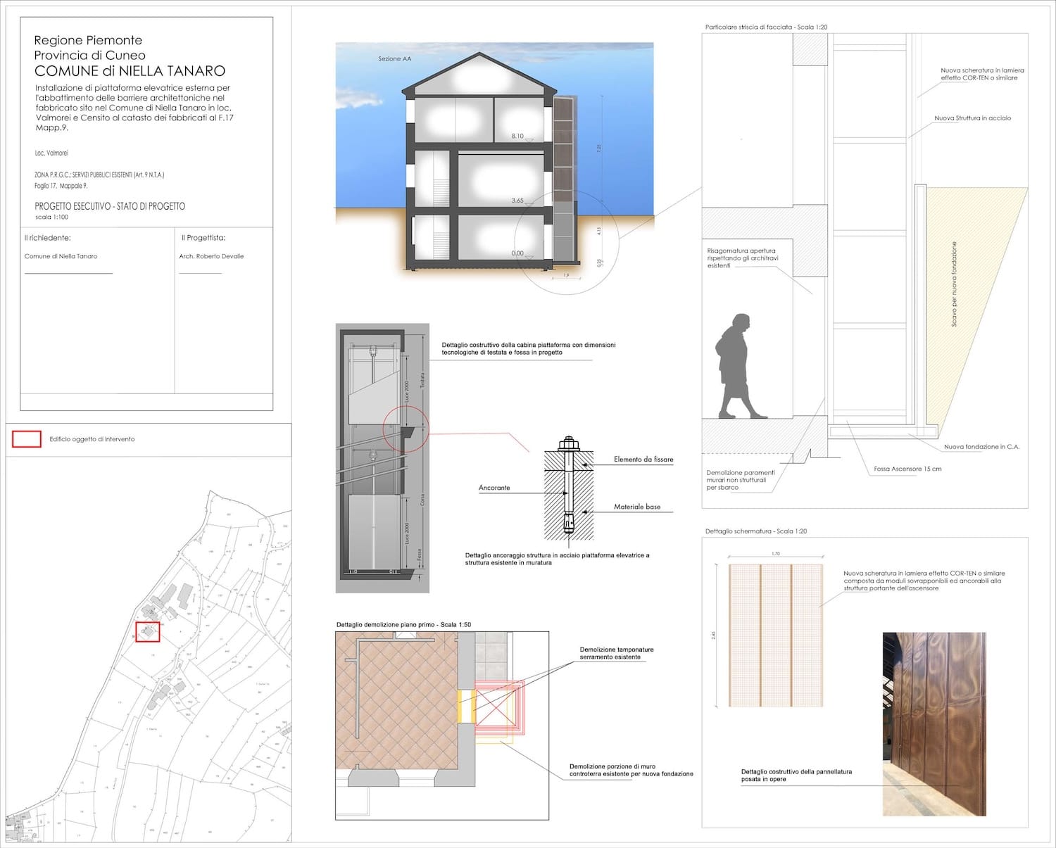 Realizzazione ascensore – Borgata San Teobaldo Niella Tanaro