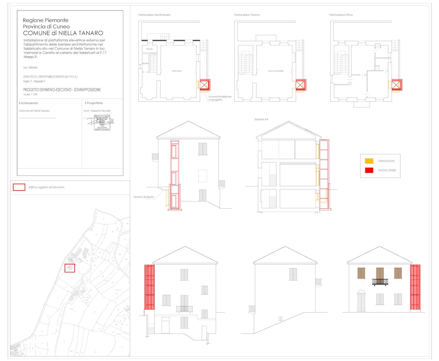 Realizzazione ascensore – Borgata San Teobaldo Niella Tanaro